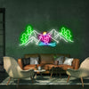 Snow Skiing neon light