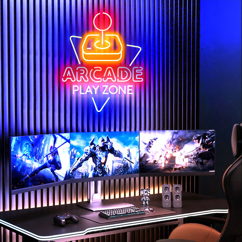 Colorful ARCADE Play Zone Signs