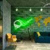 Personalised Golf Club and Ball Neon Light