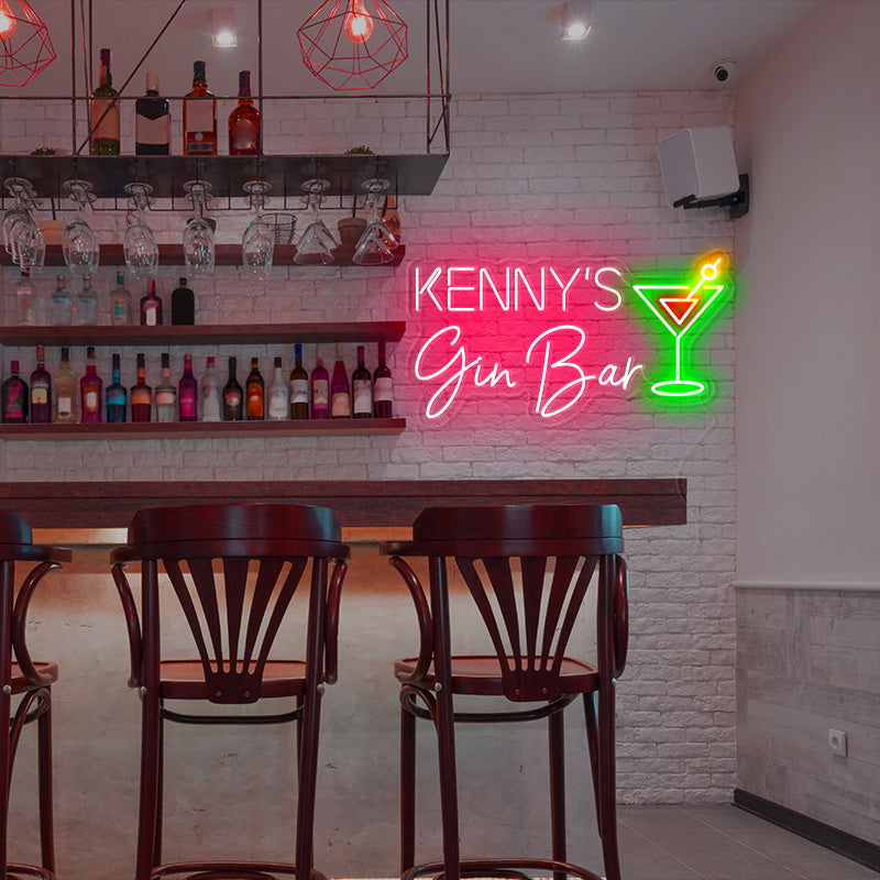Custom first name gin bar