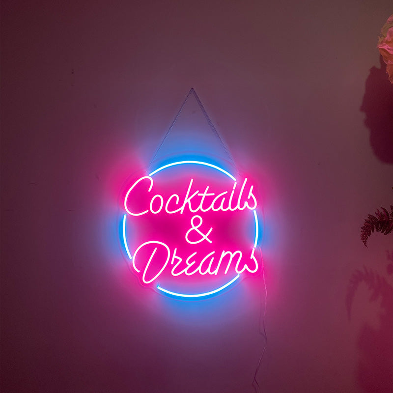 Cocktails and Dreams LED Neon Sign