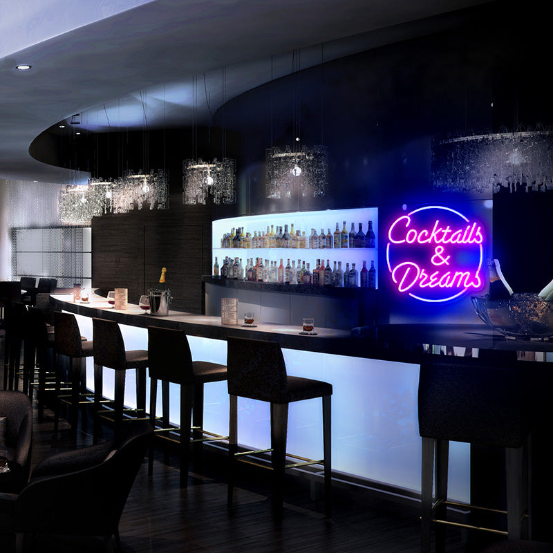 Cocktails and Dreams LED Neon Sign