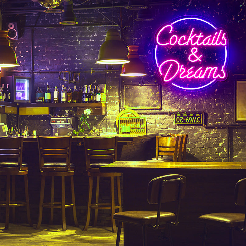 Cocktails and Dreams LED Neon Sign