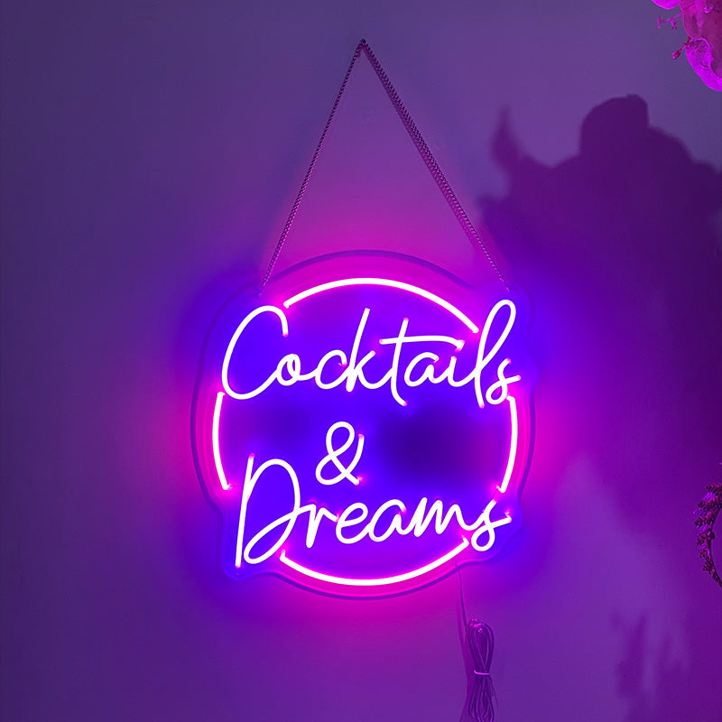 Cocktails and Dreams LED Neon Sign