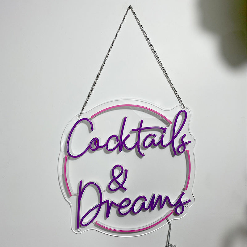 Cocktails and Dreams LED Neon Sign