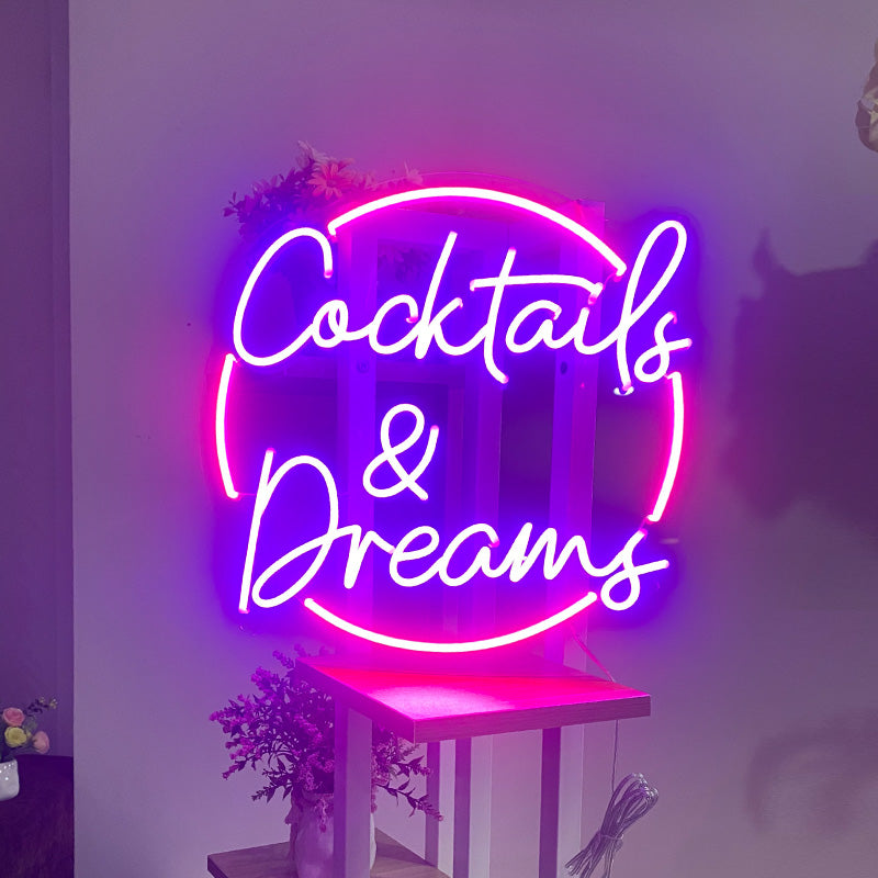 Cocktails and Dreams LED Neon Sign