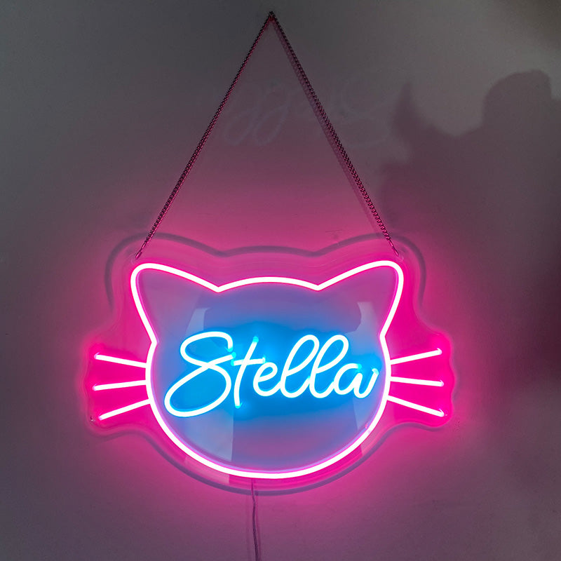 Customisable Cat Name Neon Sign