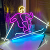 Downhill Skier Neon Light Signs