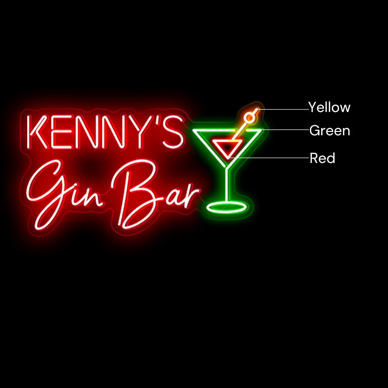 Custom first name gin bar