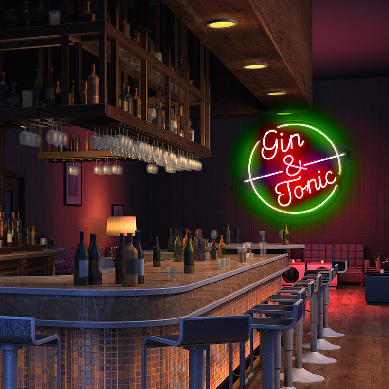 Custom name Gin bar sign