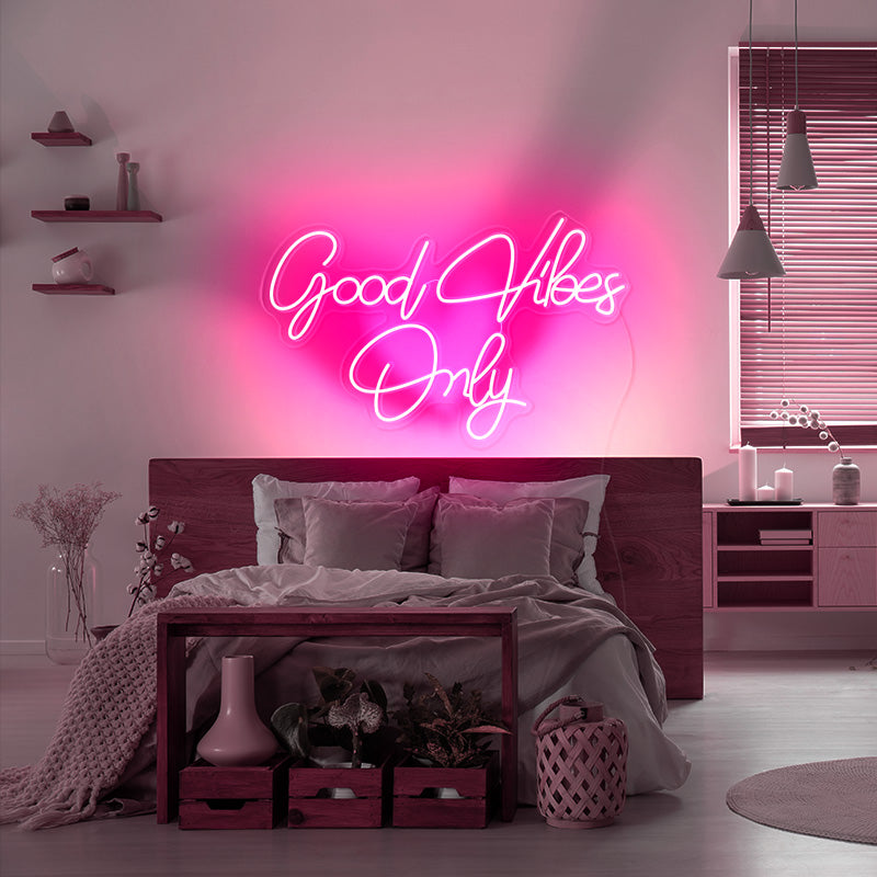 Personalised Good Vibes Only Neon Sign