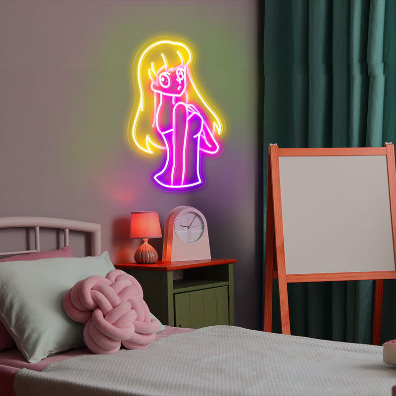 Anime Girl Neon Sign