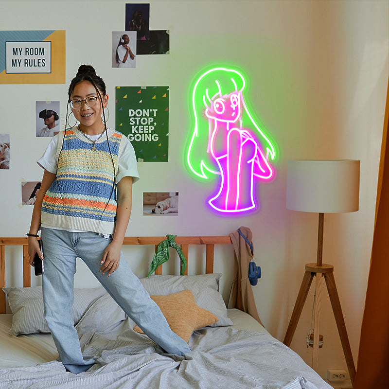 Anime Girl Neon Sign