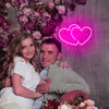 Double Love Heart Neon Signs