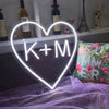 First name Neon heart light