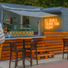 Ice Cream Is Cheaper Than Therapy quote neon sign