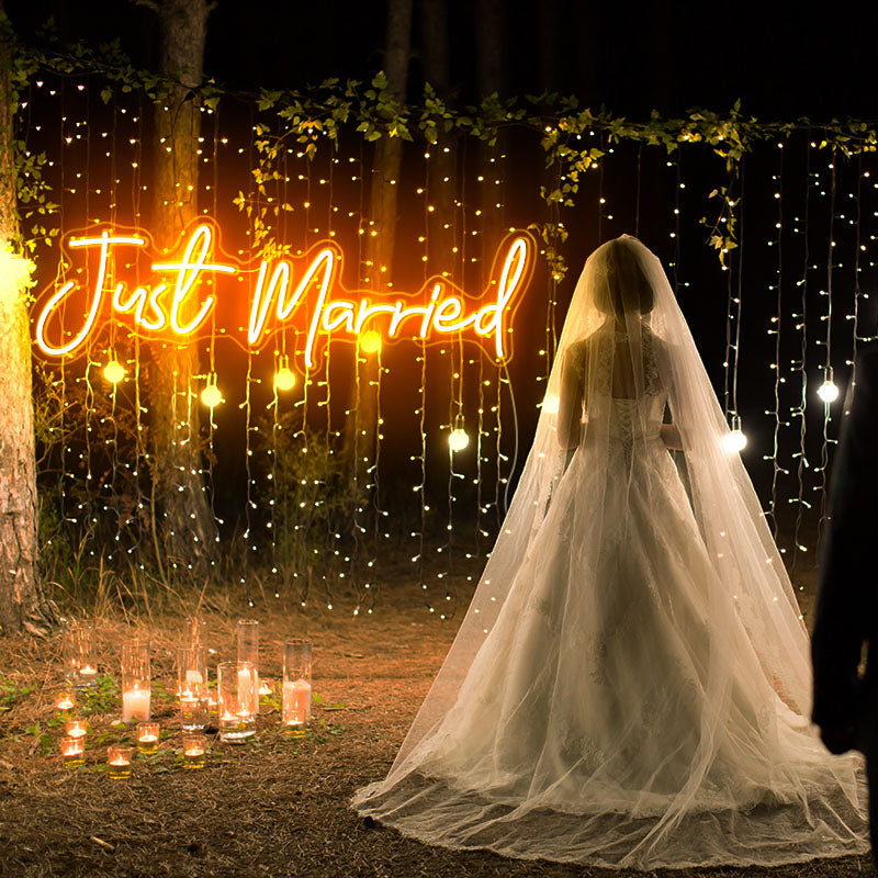 Just Married wedding backdrop