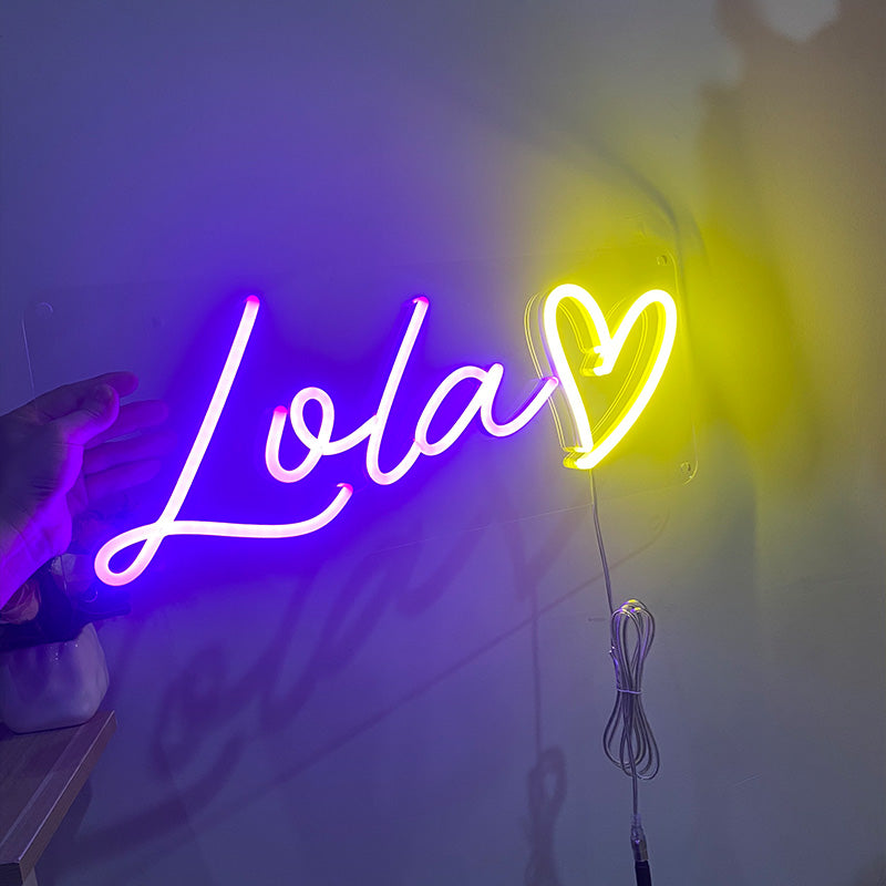Girl's room creative theme decoration neon