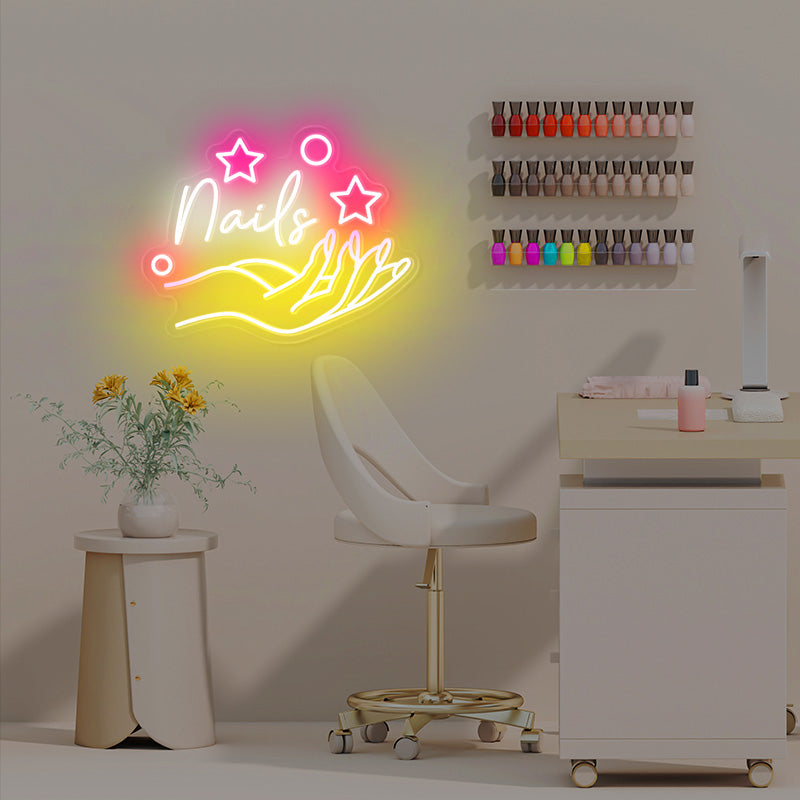 Nail Artist Salon Neon Light