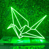 Neon Origami Crane