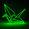 Neon Origami Crane