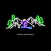 Snow Skiing neon light