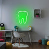 White teeth neon sign
