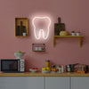 White teeth neon sign