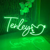 Custom name with bird neon sign