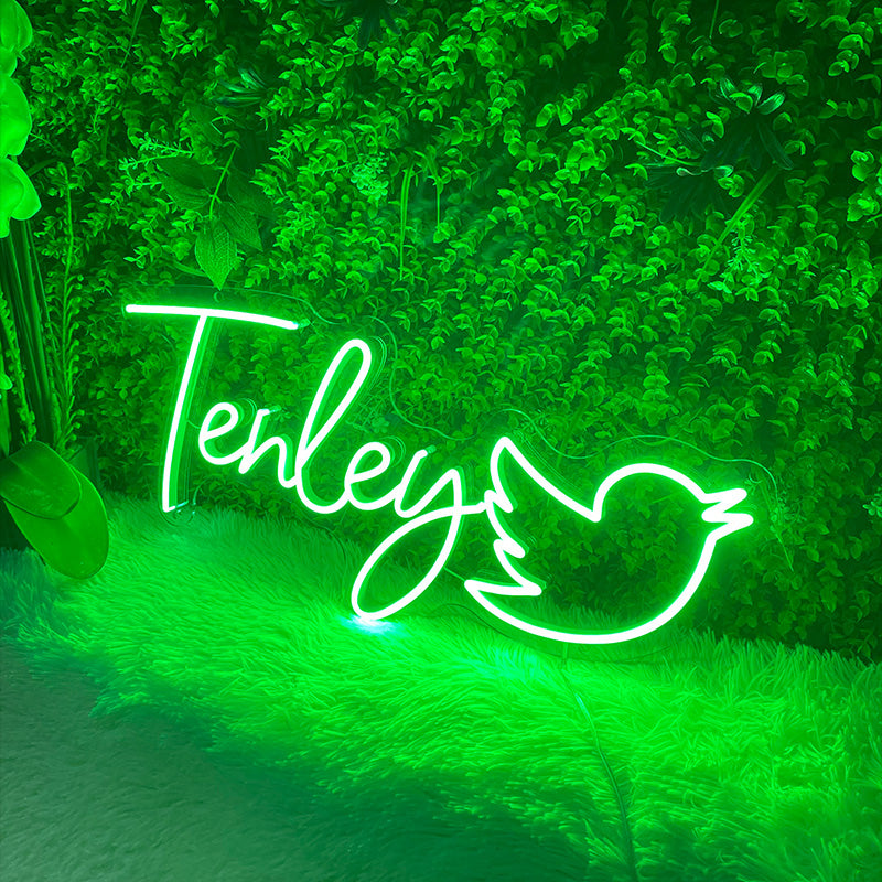 Custom name with bird neon sign