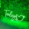 Custom name with bird neon sign