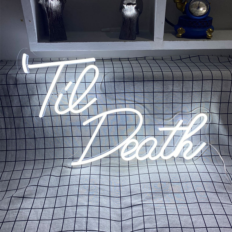 Til Death neon signage