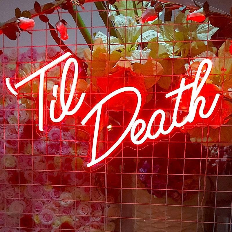 Til Death neon signage