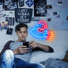 Flying Astronaut in Rocket LED neon sign