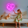 Personalised pet cat neon art