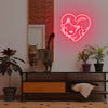 Personalised pet cat neon art