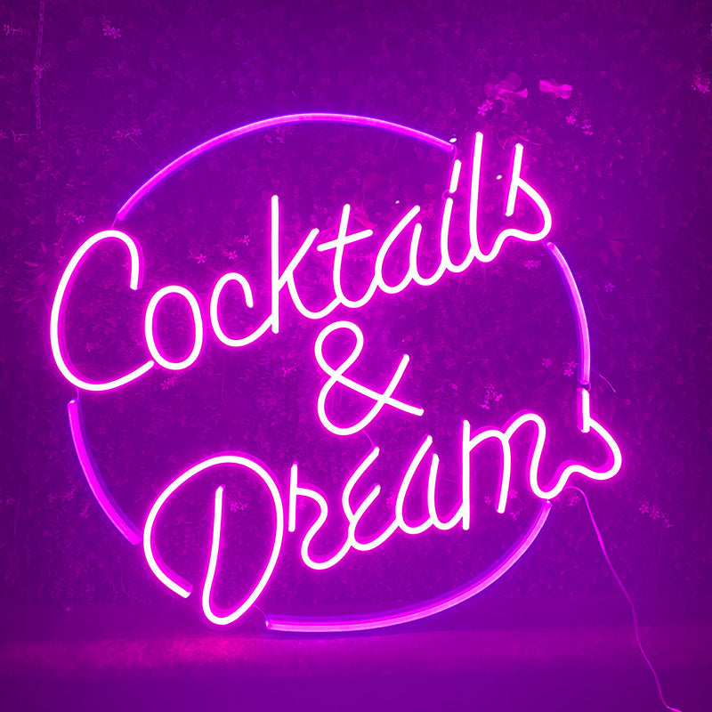 Cocktails and Dreams LED Neon Sign