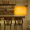come in,WE'RE OPEN neon sign