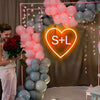 First name Neon heart light