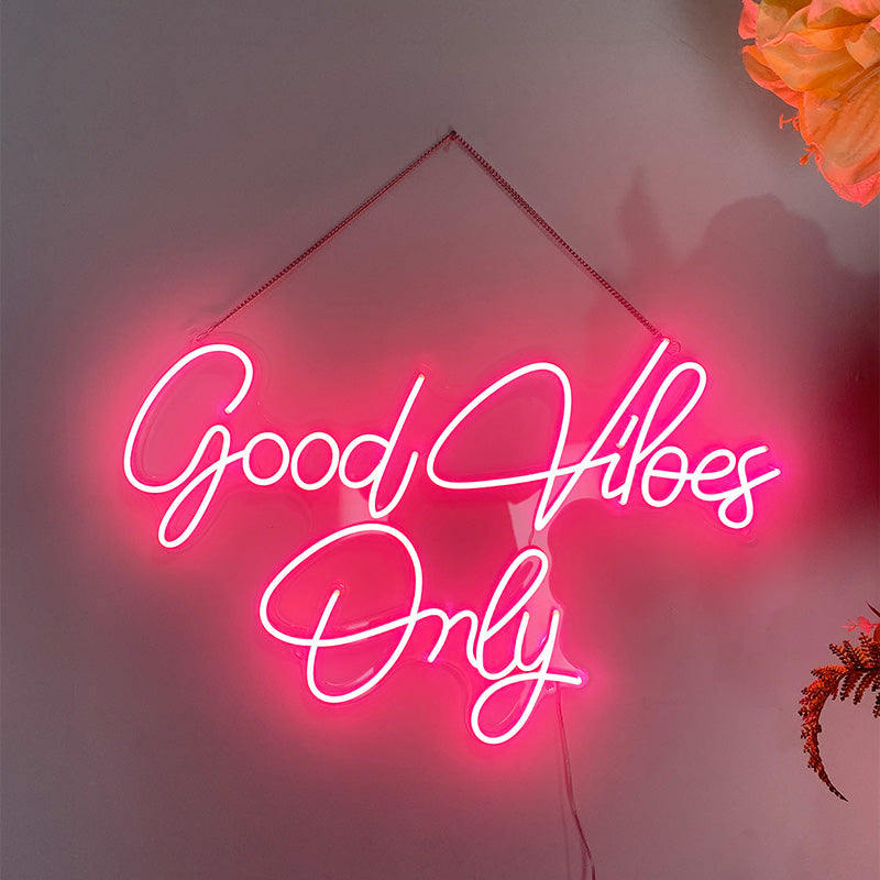 Personalised Good Vibes Only Neon Sign