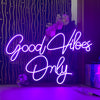 Personalised Good Vibes Only Neon Sign