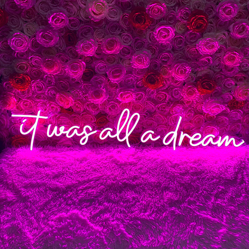 It was all a dream LED neon light