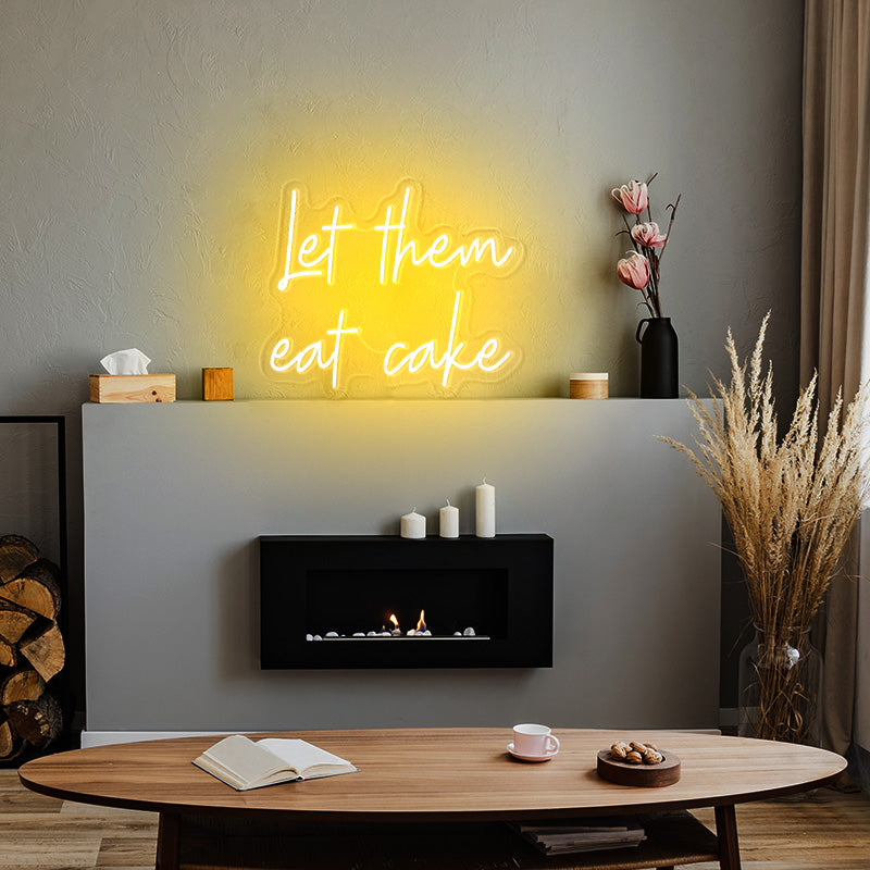 let them eat cake neon light