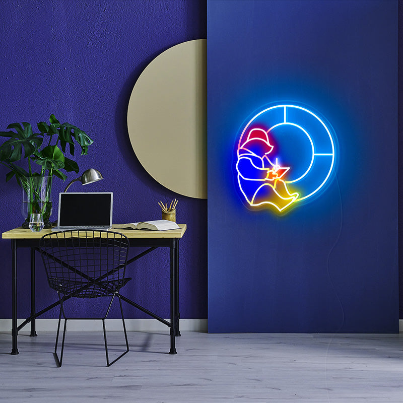 Paddington bear neon lights