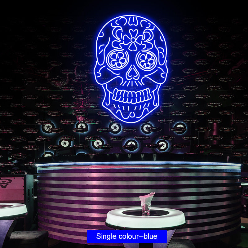 skull  neon signs for man cave