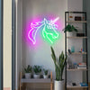 Colourful unicorn neon art