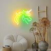Colourful unicorn neon art