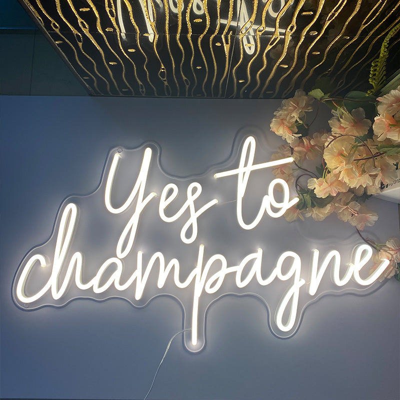 Yes to Champagne neon sign