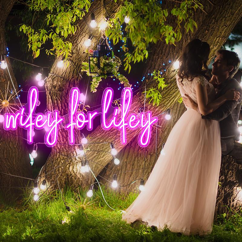 Wifey for lifey neon lights - neonpartys.co.uk