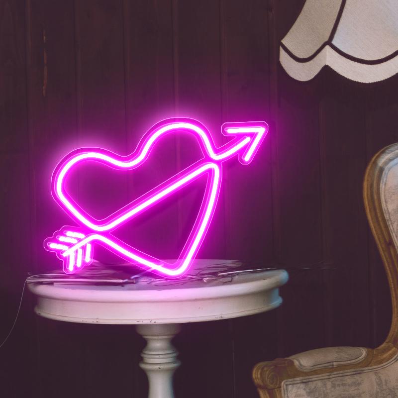Heart neon light for lover - neonpartys.co.uk